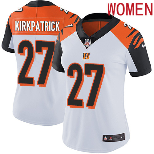2019 Women Cincinnati Bengals #27 Kirkpatrick white Nike Vapor Untouchable Limited NFL Jersey->women nfl jersey->Women Jersey